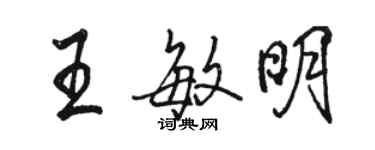 骆恒光王敏明行书个性签名怎么写