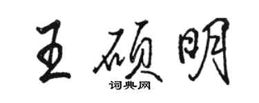 骆恒光王硕明行书个性签名怎么写