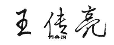 骆恒光王传亮行书个性签名怎么写