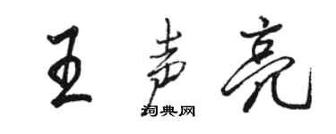 骆恒光王声亮行书个性签名怎么写