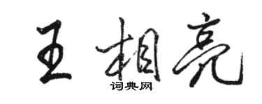 骆恒光王相亮行书个性签名怎么写
