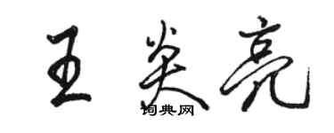 骆恒光王炎亮行书个性签名怎么写