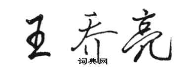 骆恒光王乔亮行书个性签名怎么写