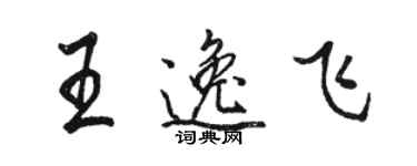 骆恒光王逸飞行书个性签名怎么写