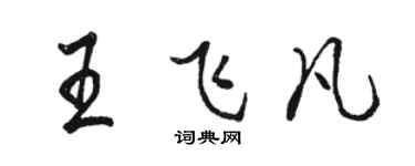 骆恒光王飞凡行书个性签名怎么写