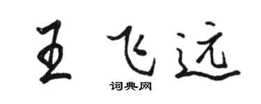 骆恒光王飞远行书个性签名怎么写