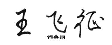 骆恒光王飞征行书个性签名怎么写