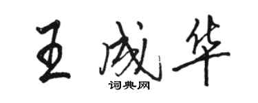 骆恒光王成华行书个性签名怎么写