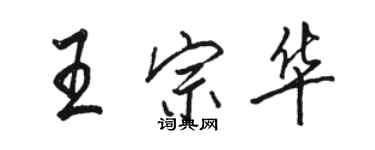 骆恒光王宗华行书个性签名怎么写