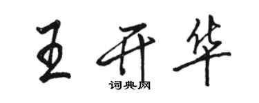 骆恒光王开华行书个性签名怎么写