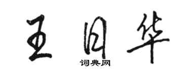 骆恒光王日华行书个性签名怎么写