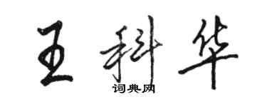 骆恒光王科华行书个性签名怎么写
