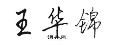 骆恒光王华锦行书个性签名怎么写