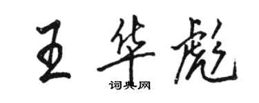 骆恒光王华彪行书个性签名怎么写