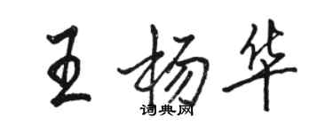 骆恒光王杨华行书个性签名怎么写