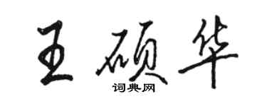 骆恒光王硕华行书个性签名怎么写