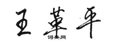 骆恒光王革平行书个性签名怎么写
