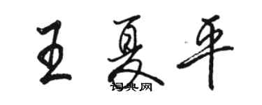 骆恒光王夏平行书个性签名怎么写