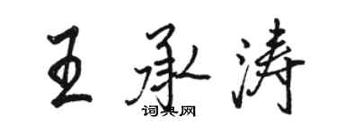 骆恒光王承涛行书个性签名怎么写