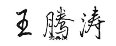 骆恒光王腾涛行书个性签名怎么写
