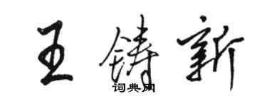 骆恒光王铸新行书个性签名怎么写