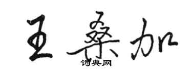 骆恒光王桑加行书个性签名怎么写