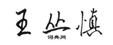 骆恒光王丛慎行书个性签名怎么写