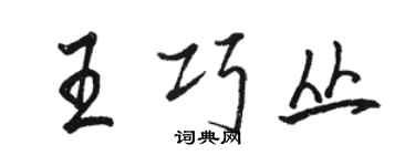 骆恒光王巧丛行书个性签名怎么写