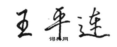 骆恒光王平连行书个性签名怎么写