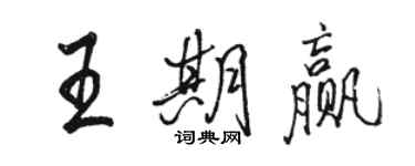 骆恒光王期赢行书个性签名怎么写