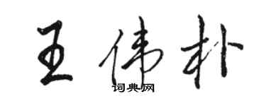 骆恒光王伟朴行书个性签名怎么写