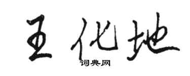 骆恒光王化地行书个性签名怎么写
