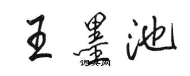 骆恒光王墨池行书个性签名怎么写