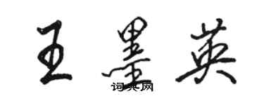 骆恒光王墨英行书个性签名怎么写