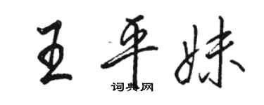 骆恒光王平妹行书个性签名怎么写