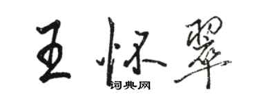 骆恒光王怀翠行书个性签名怎么写