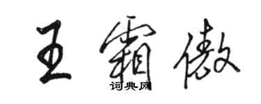 骆恒光王霜傲行书个性签名怎么写