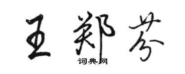 骆恒光王郑芬行书个性签名怎么写