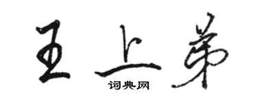 骆恒光王上弟行书个性签名怎么写