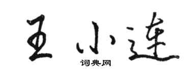 骆恒光王小连行书个性签名怎么写