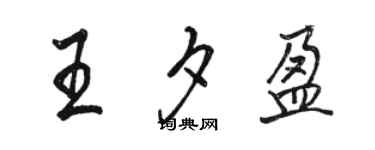 骆恒光王夕盈行书个性签名怎么写