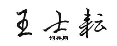 骆恒光王士耘行书个性签名怎么写