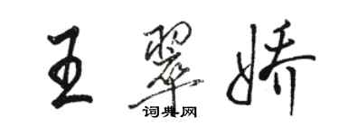 骆恒光王翠娇行书个性签名怎么写