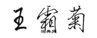 骆恒光王霜菊行书个性签名怎么写