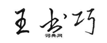 骆恒光王书巧行书个性签名怎么写
