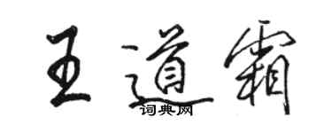 骆恒光王道霜行书个性签名怎么写