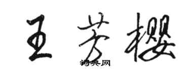 骆恒光王芳樱行书个性签名怎么写