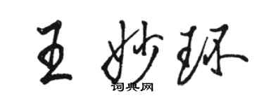 骆恒光王妙环行书个性签名怎么写