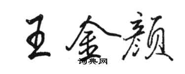 骆恒光王金颜行书个性签名怎么写