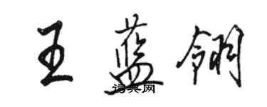 骆恒光王蓝翎行书个性签名怎么写